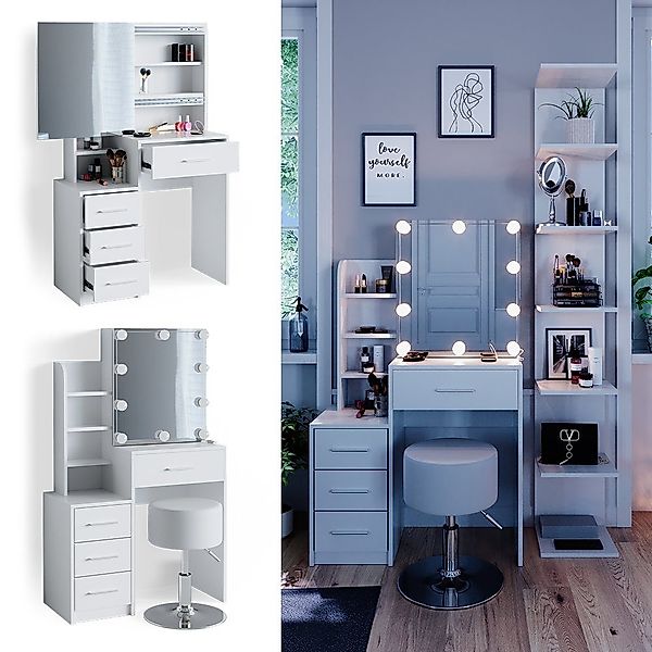 Vicco Schminktisch Conrada, Weiß, 80 cm günstig online kaufen