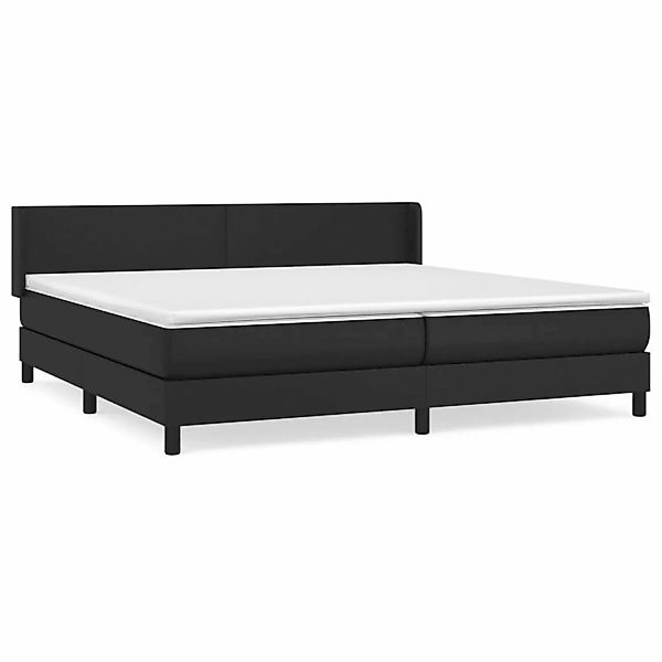 vidaXL Boxspringbett mit Matratze Schwarz 200x200 cm Kunstleder1389428 günstig online kaufen