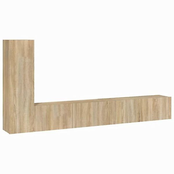 furnicato TV-Schrank 3-tlg. TV-Schrank-Set Sonoma-Eiche Holzwerkstoff (1-St günstig online kaufen