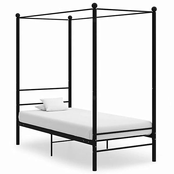 furnicato Bett Himmelbett Schwarz Metall 90x200 cm günstig online kaufen