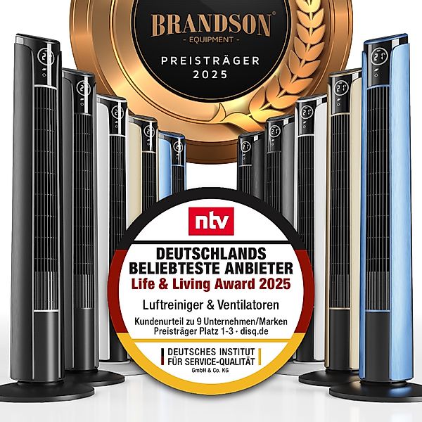 Brandson Turmventilator Standventilator 108cm, Fernbedienung, 10° günstig online kaufen