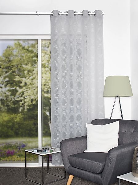 HOME WOHNIDEEN Vorhang "FAJOLLE" Ösen 1 Stk. tlg. Ösenschal Leinenoptik Sch günstig online kaufen