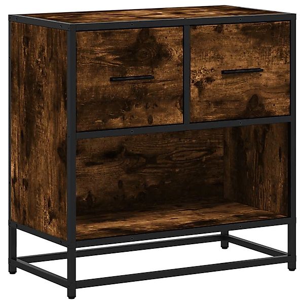 vidaXL Nachttisch Räuchereiche 60x31x60 cm Holzwerkstoff und Metall 848696 günstig online kaufen