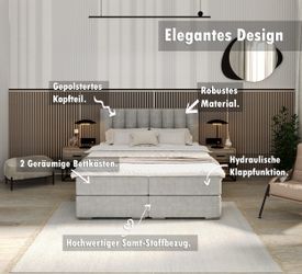 FDM Boxspringbett Polsterbett Stauraumbett Springbett 140x200, günstig online kaufen