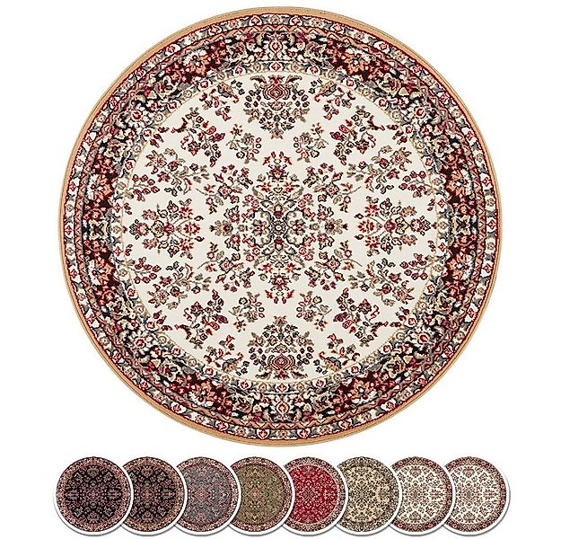 Teppich Boss Teppich Kurzflor Orient Teppich Zabul senfgelb creme, rund, Hö günstig online kaufen