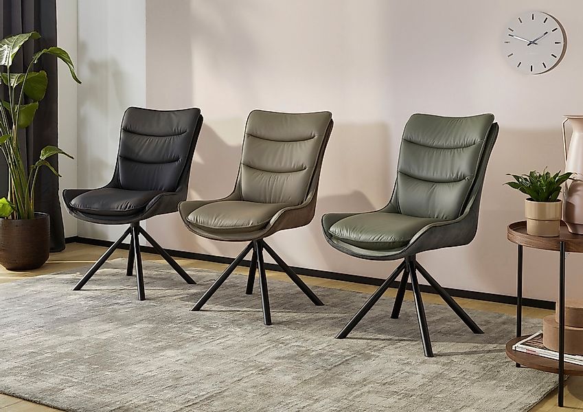 Jockenhöfer Gruppe Drehstuhl »Maurice (Set, 2 St.)« (Set) 2 Stk. Leder Echt günstig online kaufen