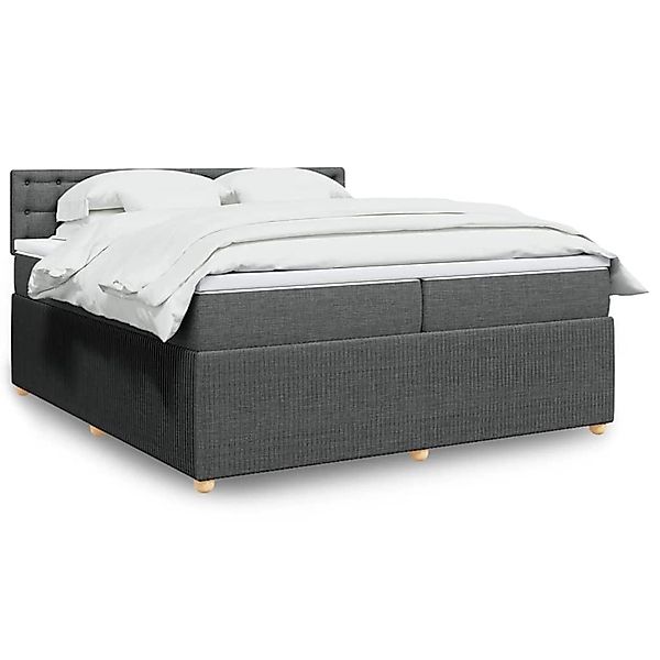 vidaXL Boxspringbett mit Matratze Dunkelgrau 200x200 cm Stoff 3289878 günstig online kaufen
