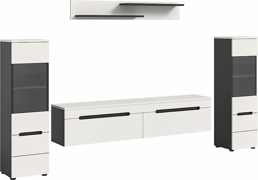 INOSIGN Wohnwand "REHAT, TOPSELLER, 4-teilig, wahlweise stehend und hängend günstig online kaufen