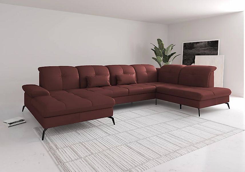 sit&more Wohnlandschaft "Amica, U-Form, inkl. Sitztiefenverstellung und Arm günstig online kaufen