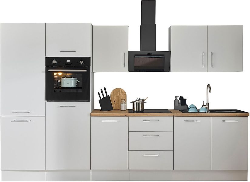 BASIC by Balculina Küchenzeile »Turin« Breite 330 cm, wahlweise mit E-Gerät günstig online kaufen