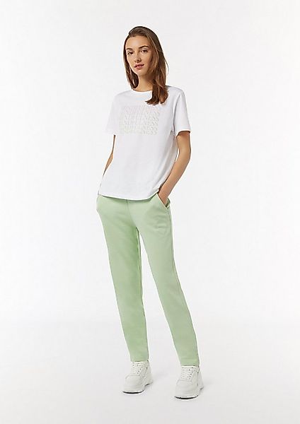 comma Chinos Hose Sweat-Hose mit Stickerei günstig online kaufen