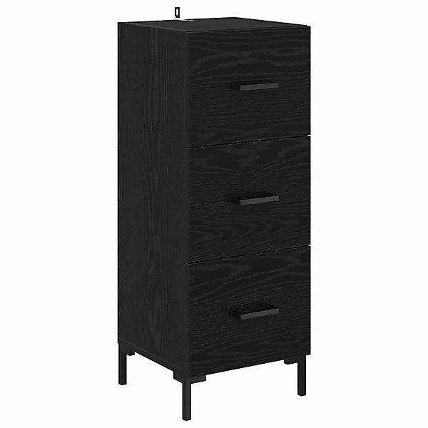 vidaXL Sideboard Schwarz Eichen-Optik 34,5 x 34 x 90 cm Holzwerkstoff 88156 günstig online kaufen