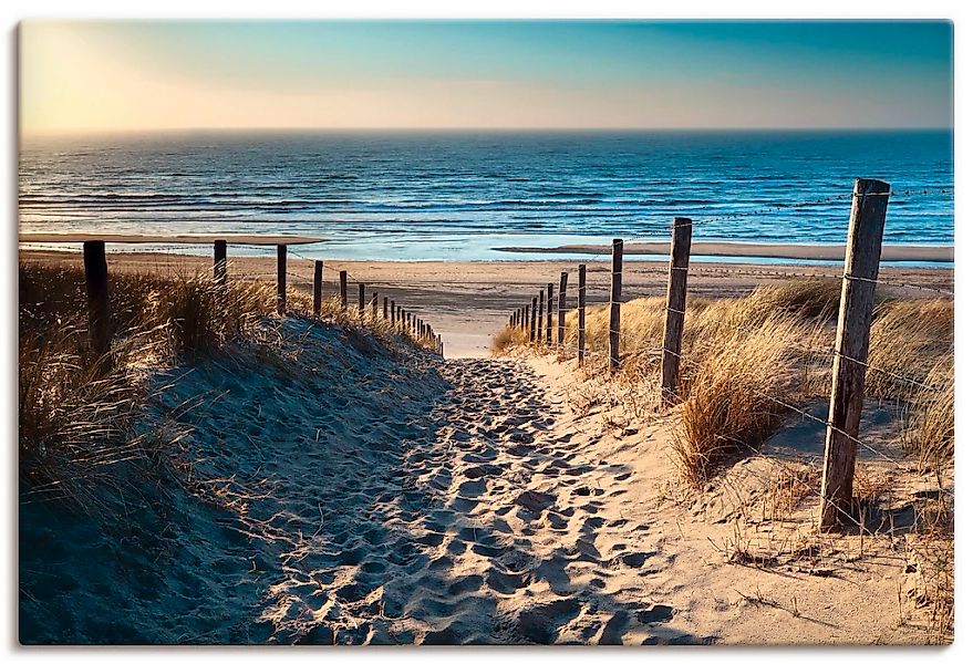 Artland Wandbild "Weg zum Nordseestrand Sonnenuntergang" Strand 1 Stk. tlg. günstig online kaufen
