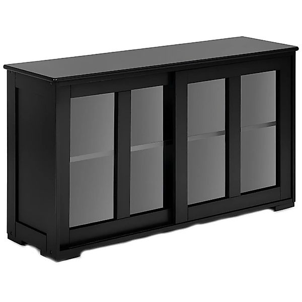 Costway Buffetschrank Aufbewahrungsschrank Schwarz 107 x 33 x 64 cm günstig online kaufen