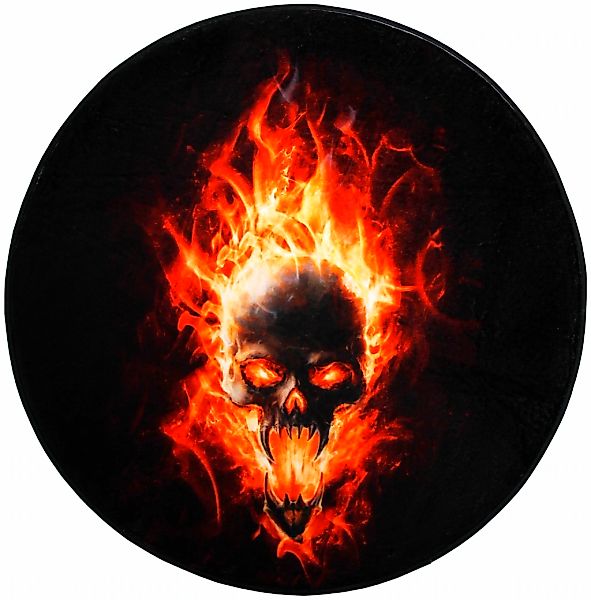 Sanilo Badematte "Totenkopf Flammen" Höhe 15 mm schnell trocknend Memory Sc günstig online kaufen