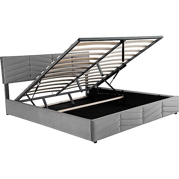 STILVORA Polsterbett Doppelbett 160×200 Jugendbett mit Stauraum,verstellbar günstig online kaufen