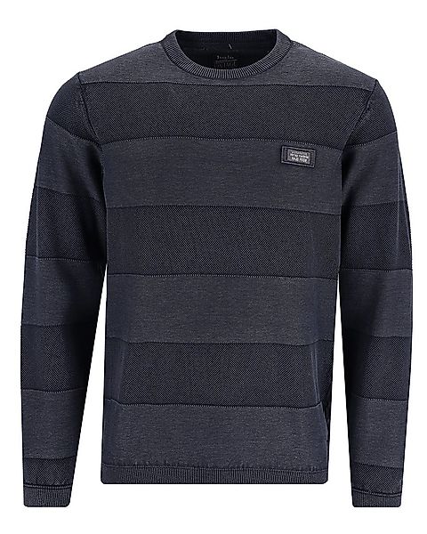 Hajo Rundhalspullover Rundhalspullover in Strukturmix günstig online kaufen