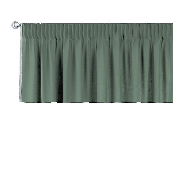 Kurzgardine mit Kräuselband, grün, 390 x 40 cm, Leinen (159-08) günstig online kaufen