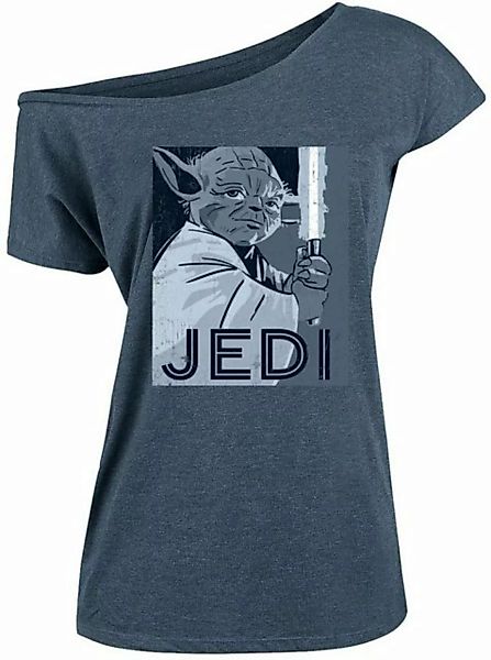 Star Wars Jedi Damen Loose-Shirt blau meliert günstig online kaufen