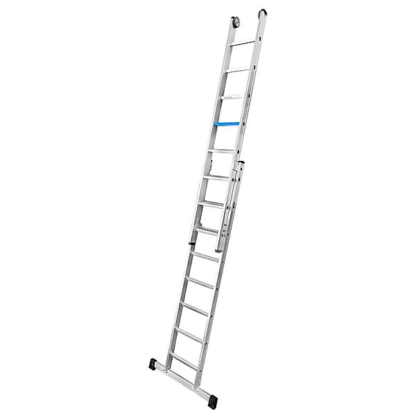 Iller Stufen Schiebeleiter ERGO Plus mit Standfester Quertraverse 2x8 Stufe günstig online kaufen