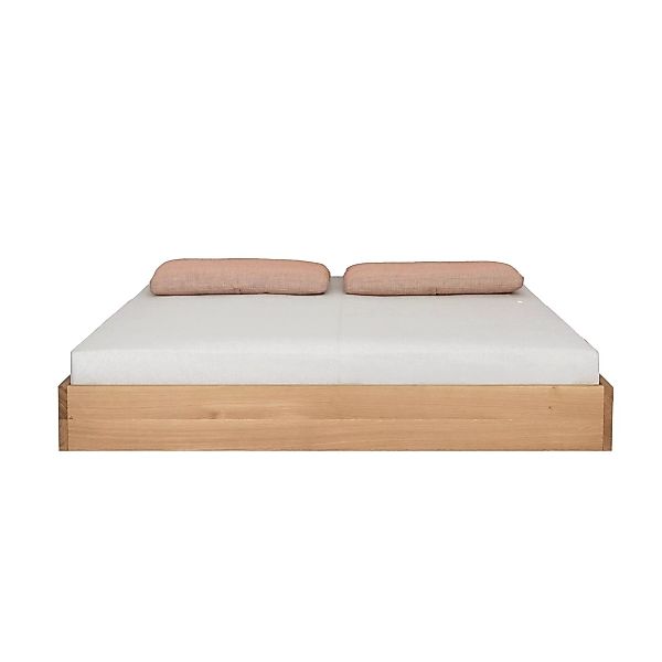 Zeitraum - Simple Bett 160x200cm - eiche/Füße h 12 cm /LxBxH 205,5x165,4x32 günstig online kaufen