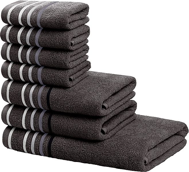 my home Handtuch Set "Niki, Duschtuch, Handtücher und Gästetücher" Set Walk günstig online kaufen