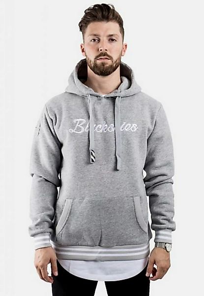 Blackskies Kapuzenpullover BS Script Hoodie Grau-Weiß Large günstig online kaufen