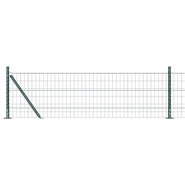 vidaXL Zaun mit Pfosten Grün 0,6 x 50 m Stahl 3350871 günstig online kaufen