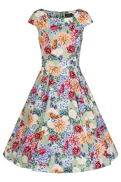 Hearts & Roses London A-Linien-Kleid La Leah Floral Swing Dress Retro Vinta günstig online kaufen