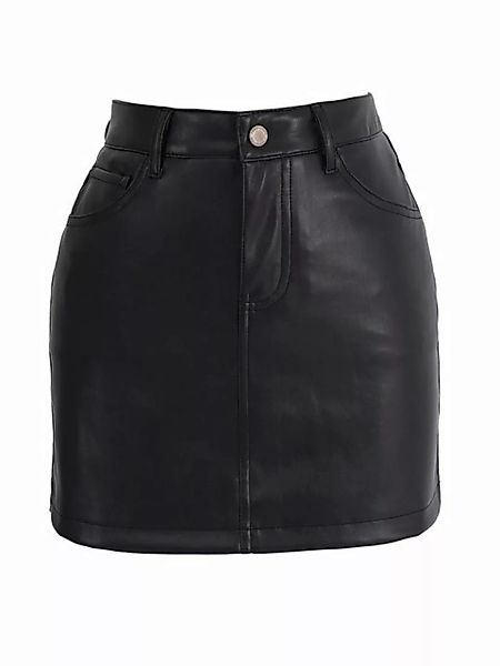 Freshlions Lederimitatrock Freshlions Leather Mini Skirt schwarz XS günstig online kaufen