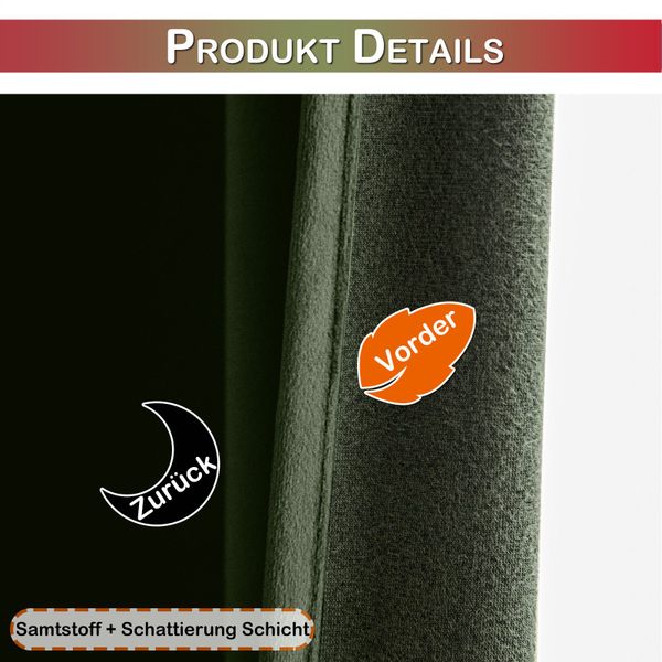 Sunicol Gardine Blickdicht Samtvorhang für Schlafzimmer günstig online kaufen