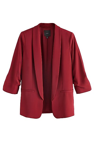 Next Jackenblazer Relaxed Fit Blazer mit Raffärmeln und Vichykaros (1-tlg) günstig online kaufen