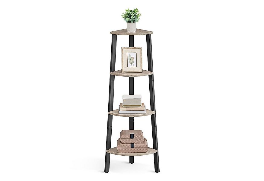 VASAGLE Eckregal, Bücherregal, mit 4/5 Ebenen, H: 125/159cm, mit Stahlrahme günstig online kaufen