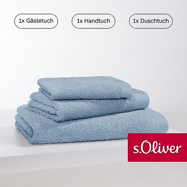 s.Oliver Handtuch Set »s.Oliver, Premium Qualität, 600 gr/m²,«, (Set, 3 St. günstig online kaufen