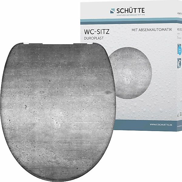 Schütte WC-Sitz Industrial Grey, Duroplast, mit günstig online kaufen