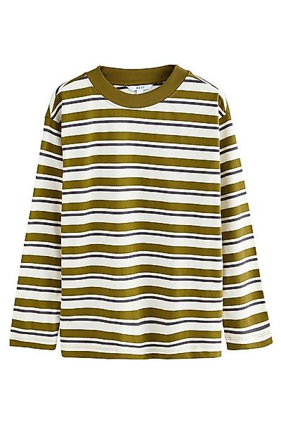 Next Langarmshirt Langärmeliges Rundhals-T-Shirt mit Streifen (1-tlg) günstig online kaufen