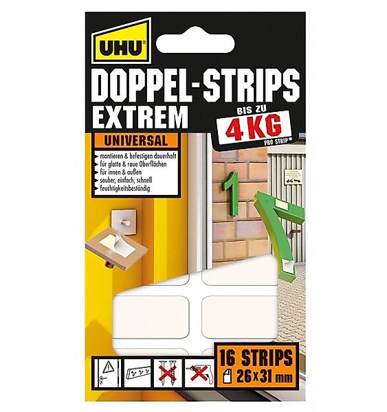UHU Klebepad UHU Doppelstrips extrem 16 günstig online kaufen
