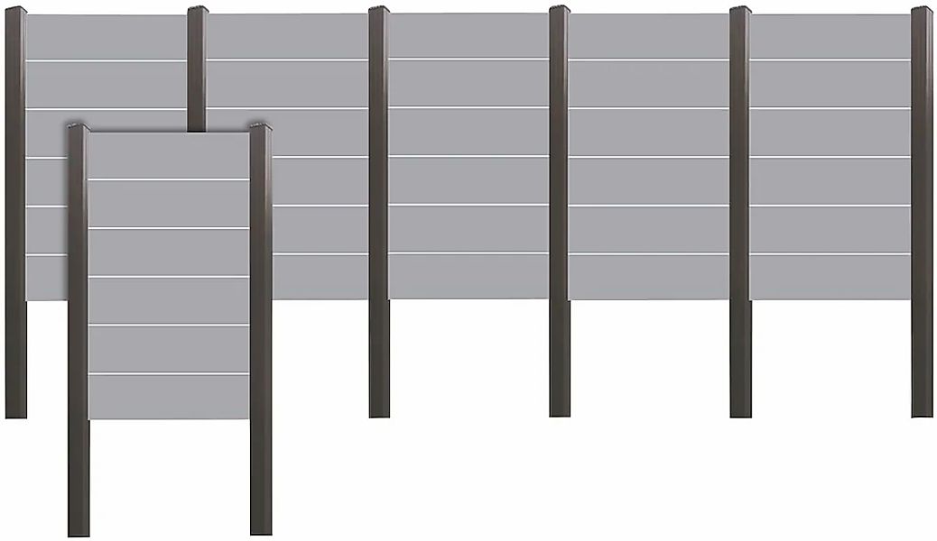 Tetzner & Jentzsch Sichtschutzelement "ROUNDROCK 4" Satiniertes Glas in Alu günstig online kaufen