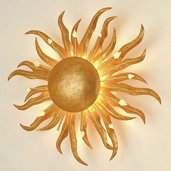 Wandleuchte Sonne Ø 45 cm gold günstig online kaufen