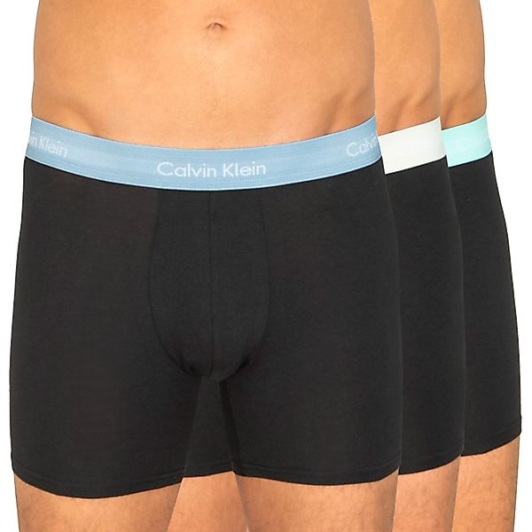 Calvin Klein 3-er Set Boxer Briefs Schwarz mit verschiedenfarbigem Webbund günstig online kaufen