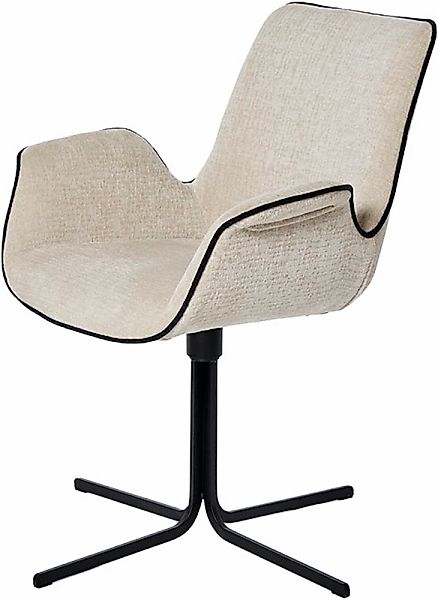 Jahnke Schalenstuhl "POLE TWIST" () Drehbar, gepolstert, mit Armlehnen, Met günstig online kaufen