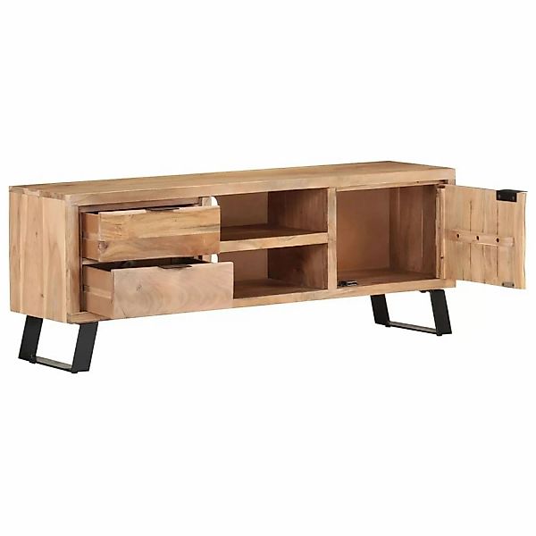 vidaXL Schrankmodule TV-Schrank 120x30x42 cm Akazie Massivholz mit Naturkan günstig online kaufen