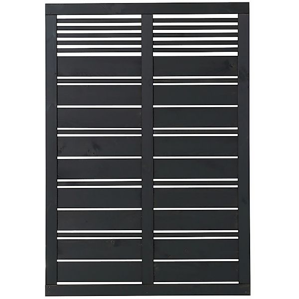Sichtschutzzaun Silence Nadelholz Schwarz 120 cm x 170 cm günstig online kaufen