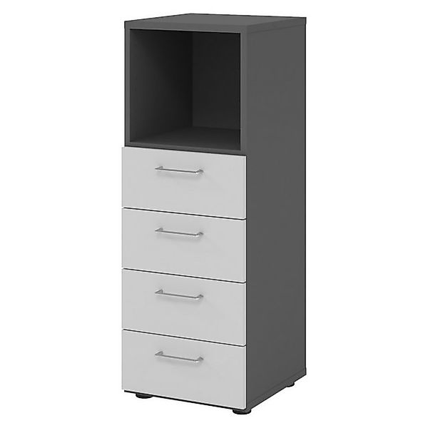 bümö Aktenschrank smart Schubladen Kombi - 4 Schübe Dekor: Graphit/Grau günstig online kaufen