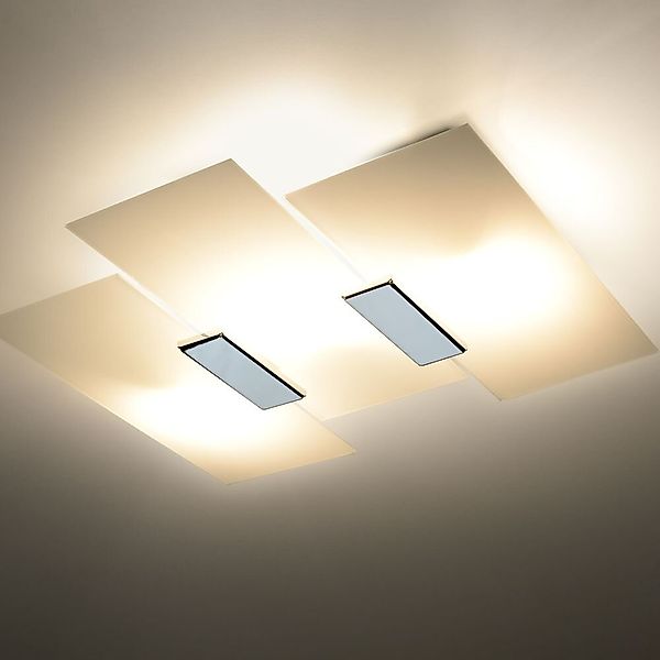 famlights | Deckenleuchte Armin aus Glas in Weiß E27 max. 3 x 60W günstig online kaufen