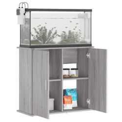vidaXL Aquariumunterschrank Aquariumständer Grau Sonoma 81x36x73 günstig online kaufen