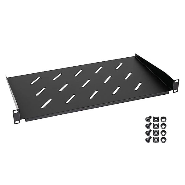 HMF 65499 Fachboden für Serverschrank  19 Zoll  1 HE  250mm Schwarz günstig online kaufen