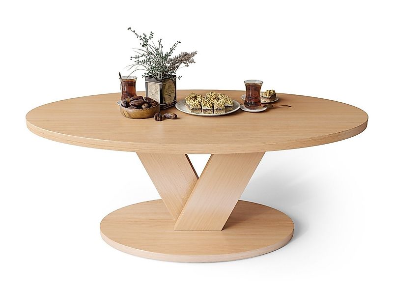 designimpex Couchtisch Design Couchtisch Lova oval Wohnzimmertisch ovaler T günstig online kaufen