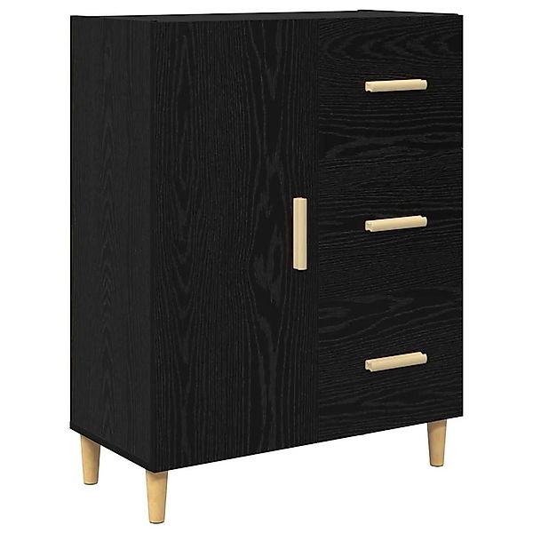 vidaXL Sideboard Schwarz Eichen-Optik 34 x 69,5 x 90 cm Holzwerkstoff 88065 günstig online kaufen
