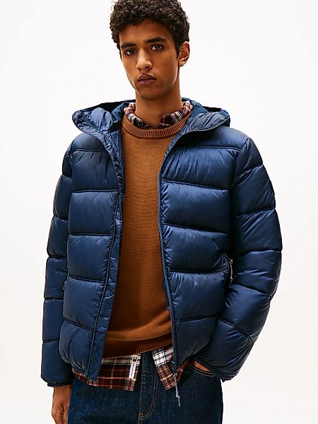 Tommy Jeans Steppjacke "HOODED LOGO PUFFER" mit Kapuze Übergangsjacke Regul günstig online kaufen